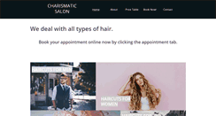 Desktop Screenshot of charismaticsalon.com